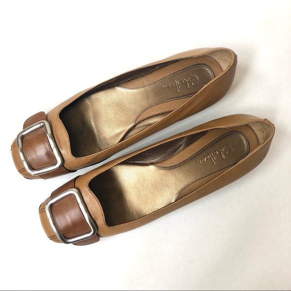 Cole Haan Leather Nike Air Buckle Flats Size 7.5 - Picture 3 of 11